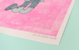 Bat Boy Risograph Print Arthur Plateau 