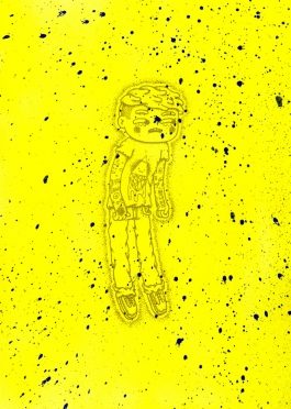 Lost in the Surroundings Screen Print on spray paint Arthur Plateau 