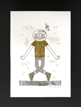 Danse Mort Risograph print Arthur Plateau 