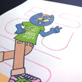 Bisous - Les Petits Mondes - Morgane - boutique en ligne - illustrations - série limitée - oeuvres uniques - artistes - graphiste - illustrateur - tatoueur - graffeur - peinture - original painting - lowbrow - art - pop surealism