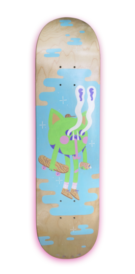 Learn and skate - Mongolia - raise fund - skatepark - uukhai team - mc caigwelles - nyc - wheels and waves - Biarritz - education - skatecustom - skate board - painting - fine art - exhibition - caritative - Arthur Plateau - Visual Artist - Art 