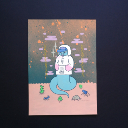 Corner Boy - Les Petits Mondes - Morgane - boutique en ligne - illustrations - série limitée - oeuvres uniques - artistes - graphiste - illustrateur - tatoueur - graffeur - peinture - original painting - lowbrow - art - pop surealism