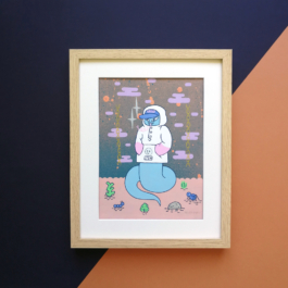 Corner Boy - Les Petits Mondes - Morgane - boutique en ligne - illustrations - série limitée - oeuvres uniques - artistes - graphiste - illustrateur - tatoueur - graffeur - peinture - original painting - lowbrow - art - pop surealism