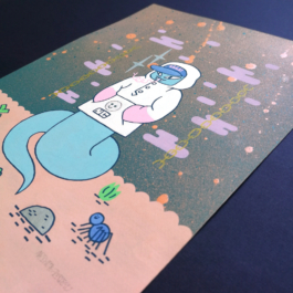 Corner Boy - Les Petits Mondes - Morgane - boutique en ligne - illustrations - série limitée - oeuvres uniques - artistes - graphiste - illustrateur - tatoueur - graffeur - peinture - original painting - lowbrow - art - pop surealism