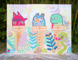 Énergie Élémentaire for Synesthesia at the musée Georges-Labit - Nagual - Arthur Plateau - Virginie Contier - Event - Live painting - mural - art - exhibition - show 