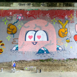 Soyons sauvages _ mur _ mural _ graffiti _ peinture _ terrain _ 