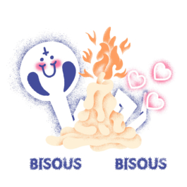 bisous bisous _ carte postale _ carte de vœux _ poste _ bougie _ serpent _ envois _ papeterie _ arhtur plateau 