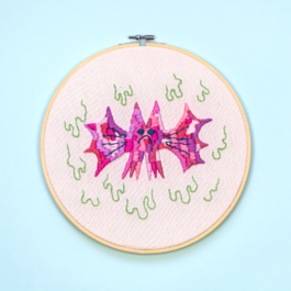 Bat _ embroidery _ broderie _ handmade _ art _ artisanat _ arthur plateau _ arthurplateau 