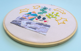 Cailloux _ embroidery _ broderie _ handmade _ art _ artisanat _ arthur plateau _ arthurplateau 