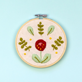 Flower Red _ embroidery _ broderie _ handmade _ art _ artisanat _ arthur plateau _ arthurplateau 