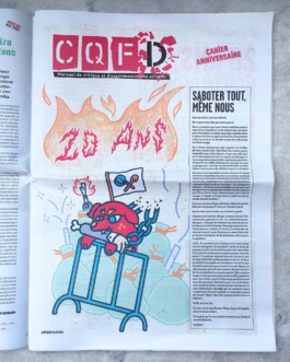 Couverture du dossier pour le numéro anniversaire des 20 ans de CQFD. 